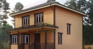 Двухэтажный дом из бруса в Ахтубинске от Строй-Хтб - строительство от 135161 руб.