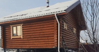 Баня из оцилиндрованного бревна под ключ в Ахтубинске - от 135161 рублей